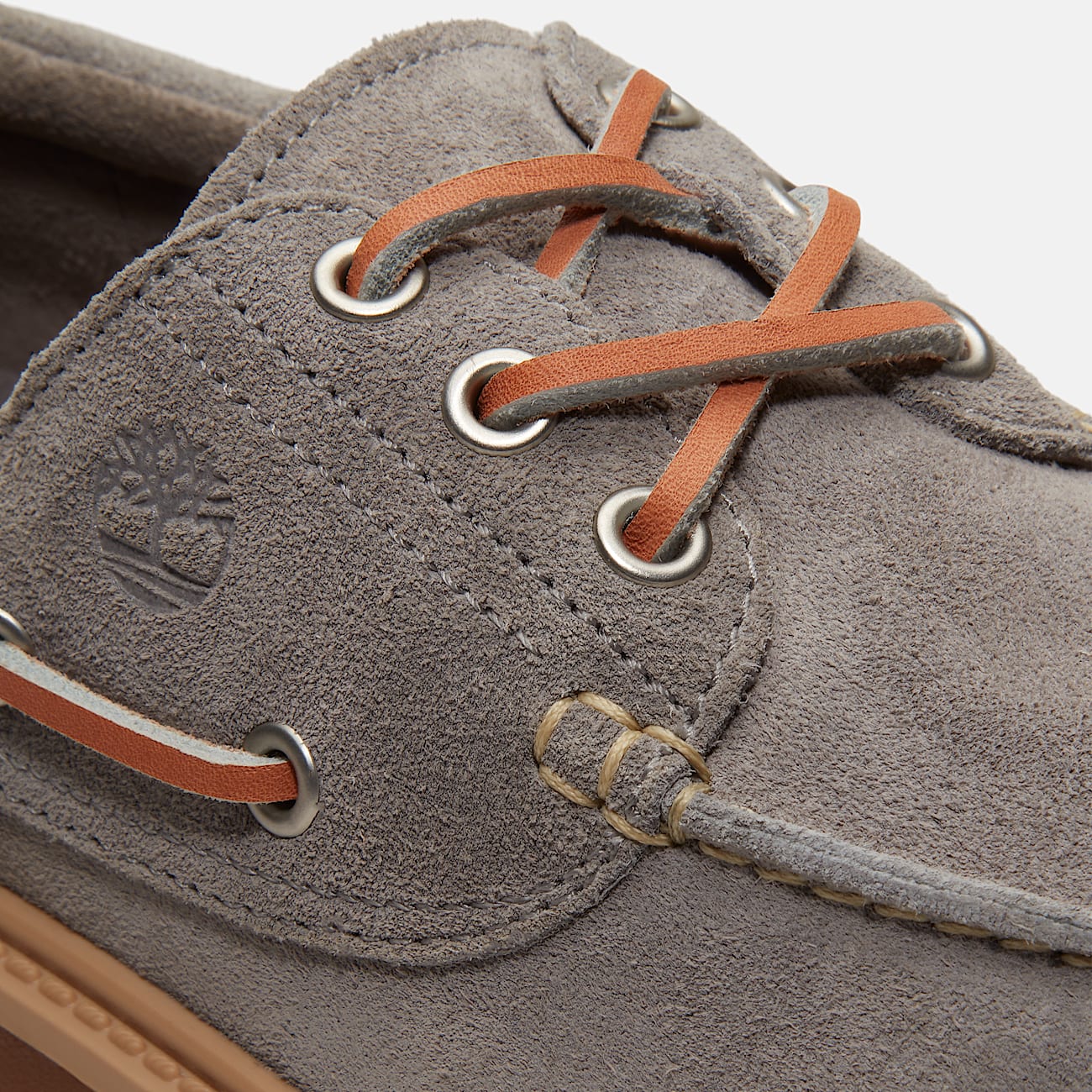 Womens Stone Street Platform Boat Shoe TBL Medium Grey Suede ALT7