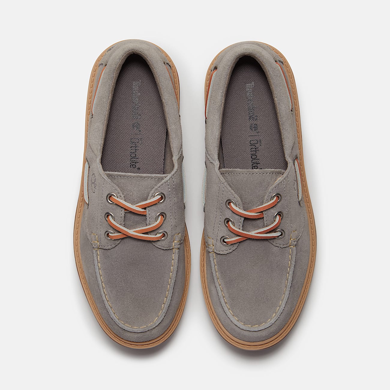 Womens Stone Street Platform Boat Shoe TBL Medium Grey Suede ALT2