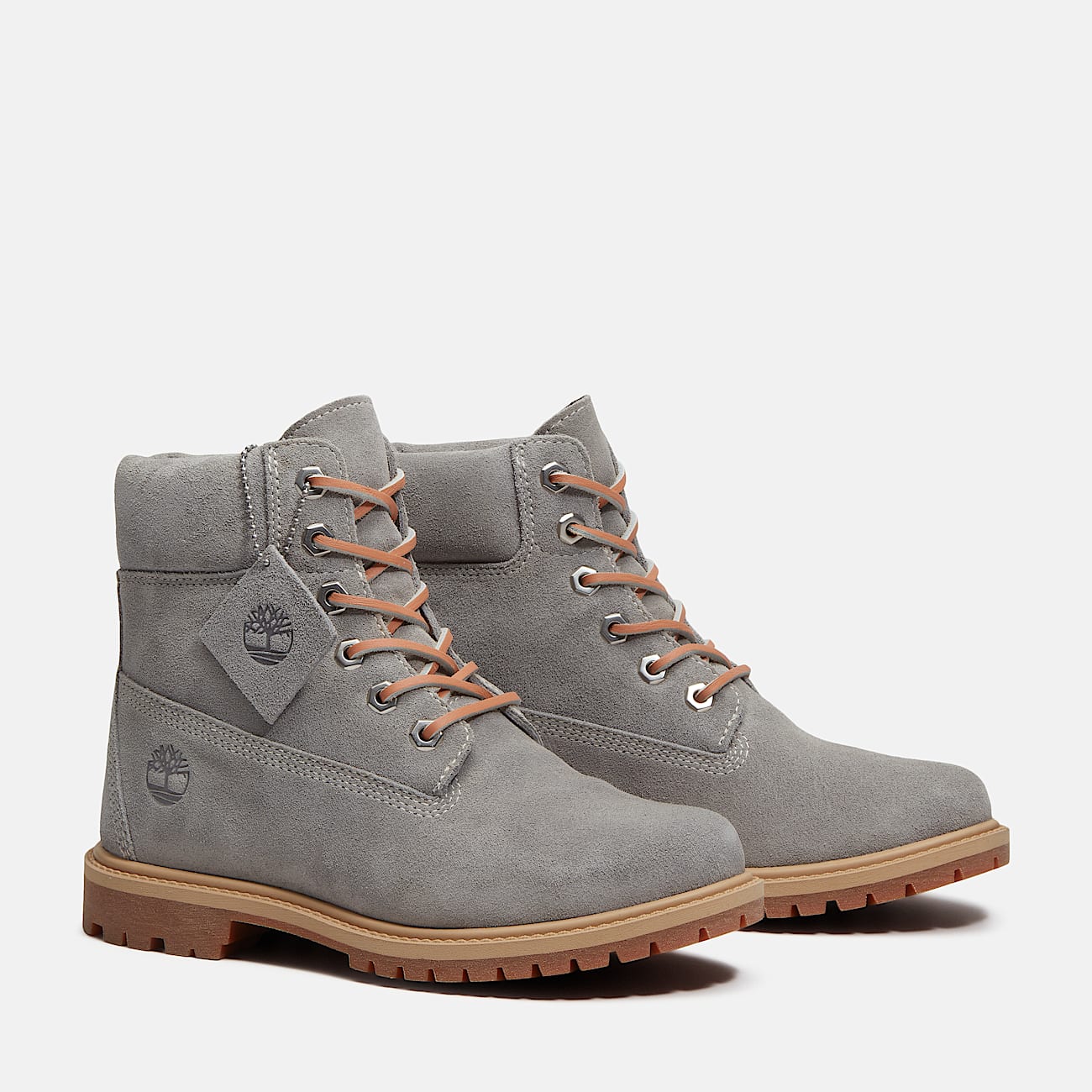 Womens Timberland Premium 6Inch Boot TBL Medium Grey Suede ALT4
