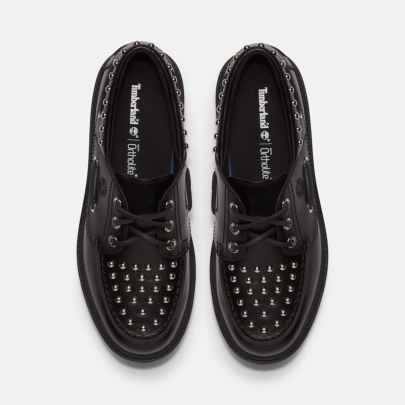 Womens Stone Street Platform Boat Shoe TBL Black FullGrain ALT2