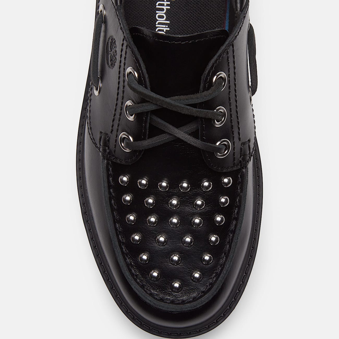 Womens Stone Street Platform Boat Shoe TBL Black FullGrain ALT7
