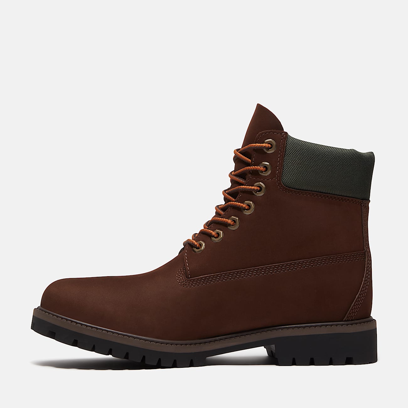 Mens Timberland Heritage 6Inch Waterproof Boot TBL Dark Brown NubuckGold ALT6