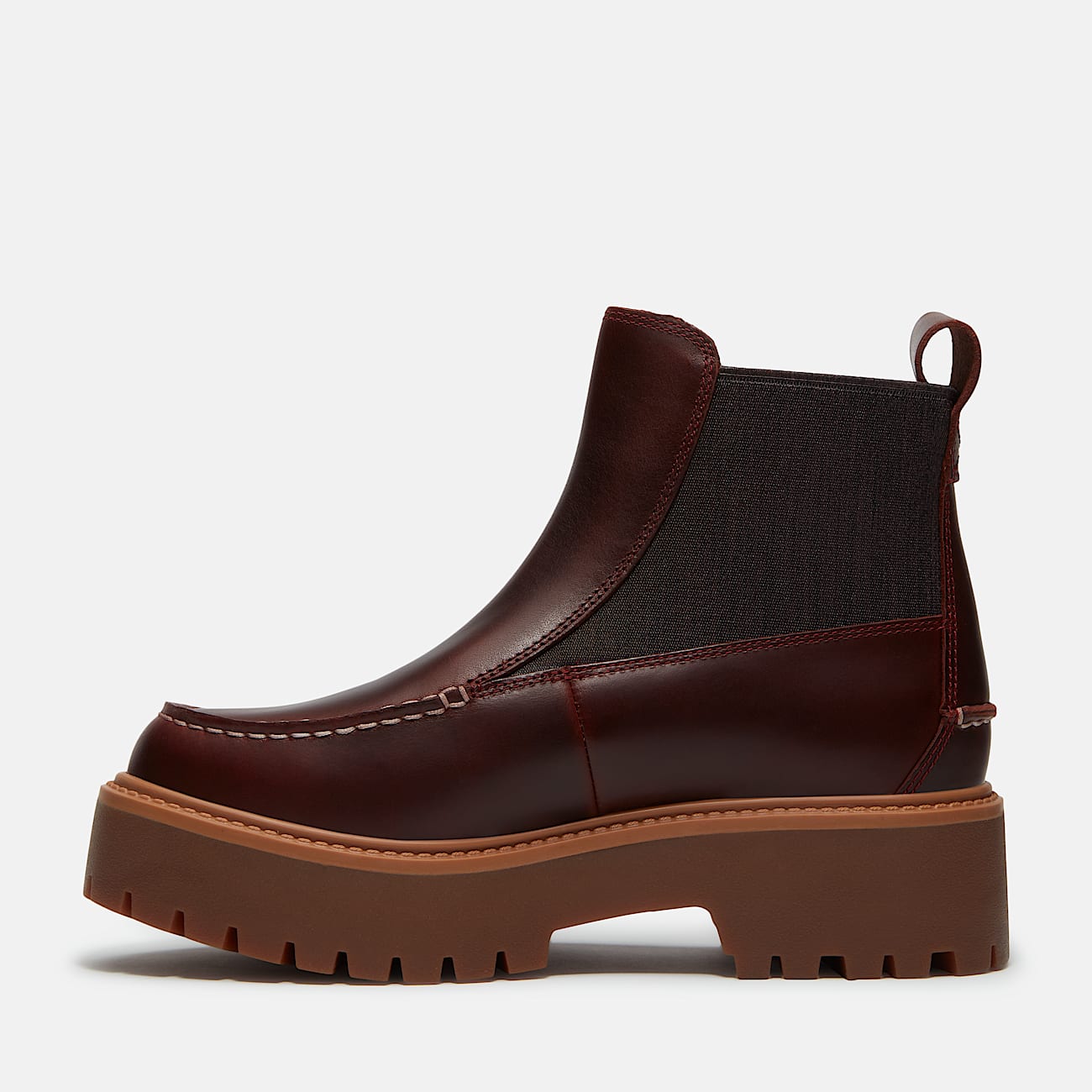 Womens Stone Street Platform Chelsea Boot TBL Burgundy FullGrain ALT6