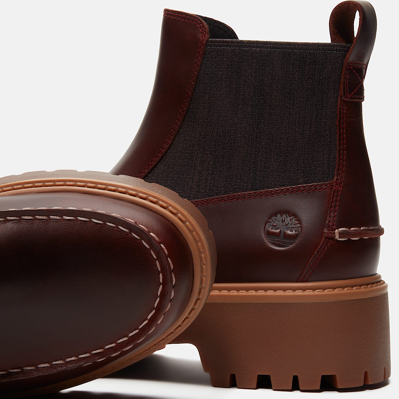 Womens Stone Street Platform Chelsea Boot TBL Burgundy FullGrain ALT7