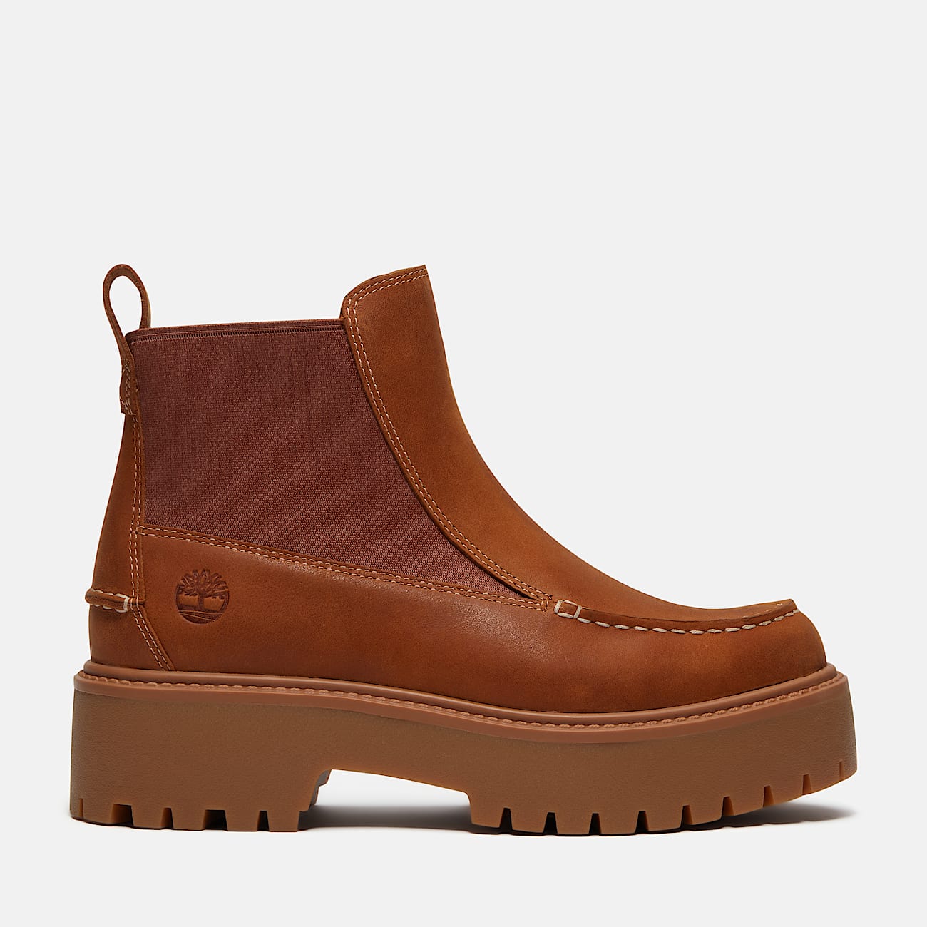 Womens Stone Street Platform Chelsea Boot TBL Wheat FullGrain HERO
