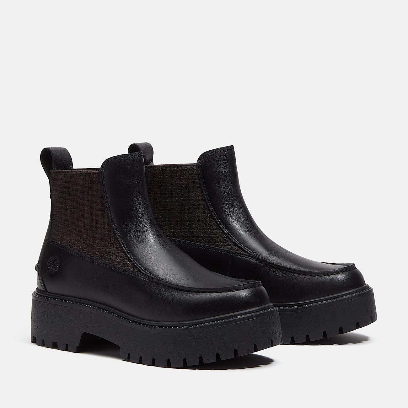 Womens Stone Street Platform Chelsea Boot TBL Black FullGrain ALT4