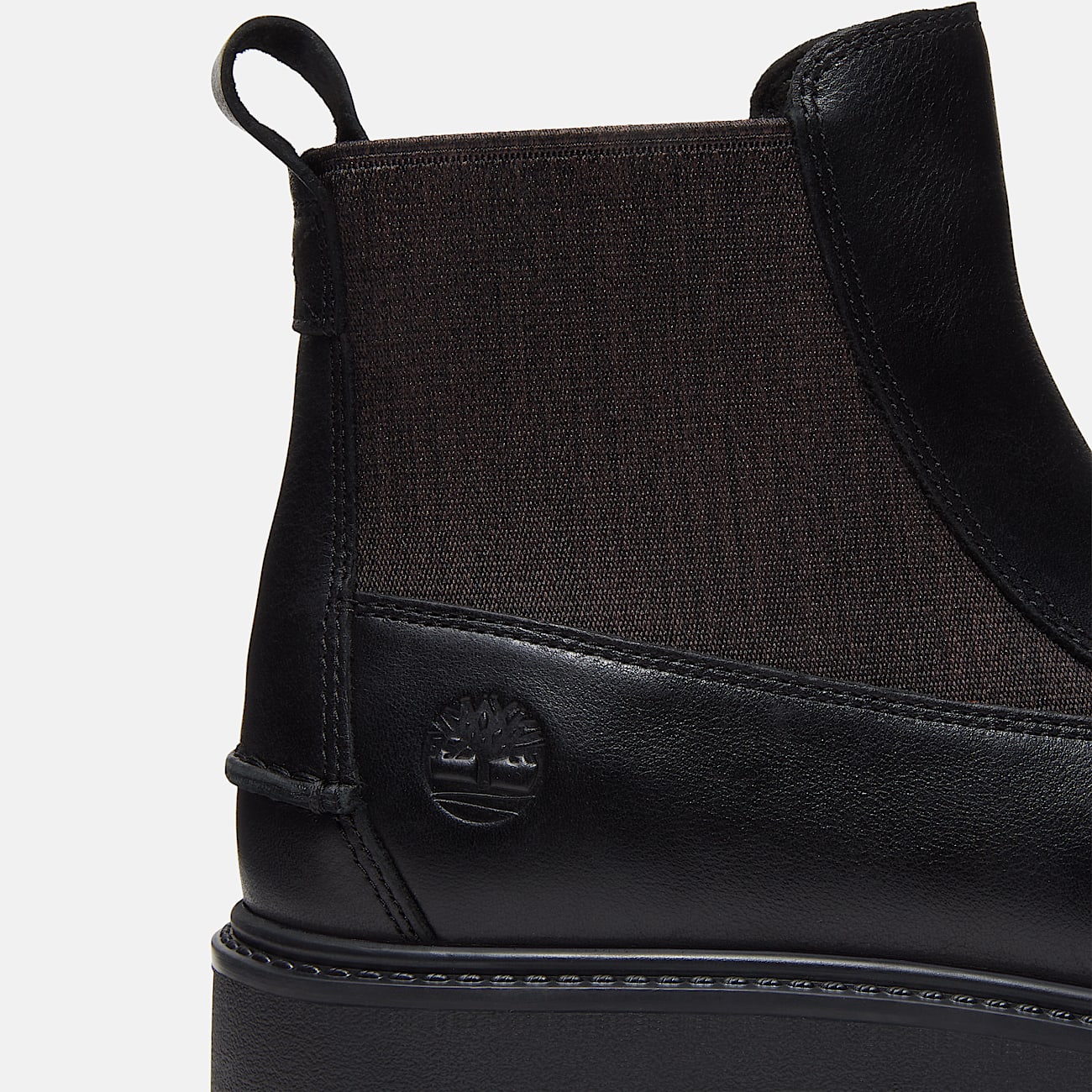 Womens Stone Street Platform Chelsea Boot TBL Black FullGrain ALT7