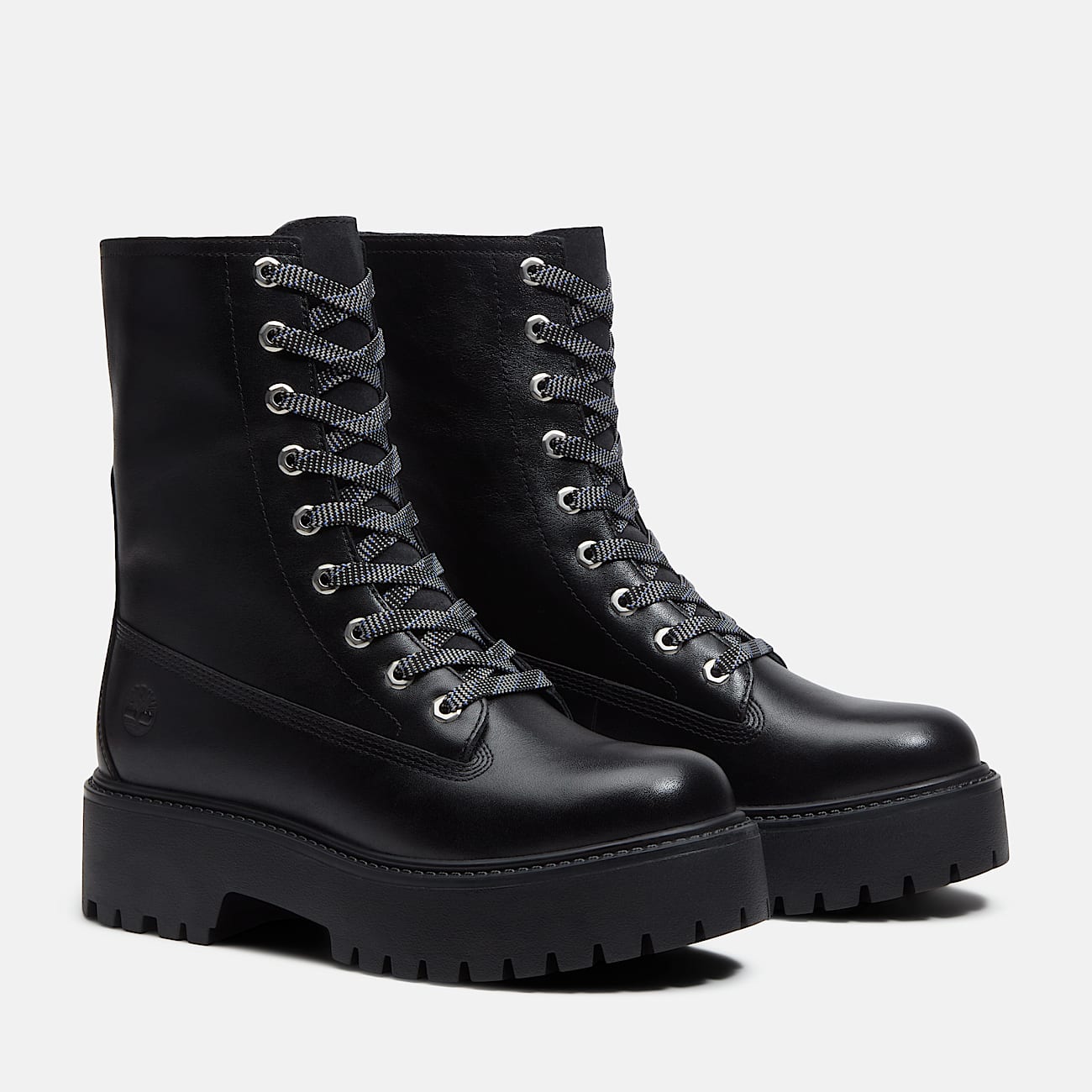 Womens Stone Street Platform Mid Boot TBL Black FullGrain ALT4