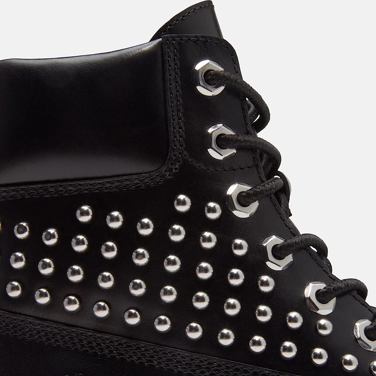 Womens Stone Street Platform 6Inch Boot TBL Black FullGrain With Studs ALT7