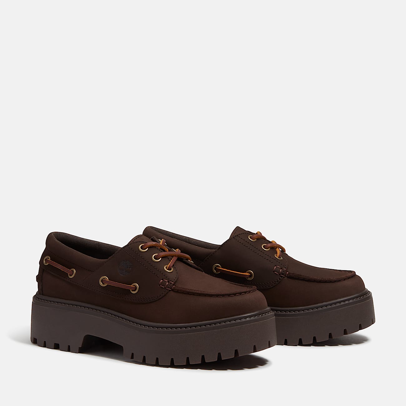 Womens Stone Street Platform Boat Shoe TBL Dark Brown Nubuck ALT4