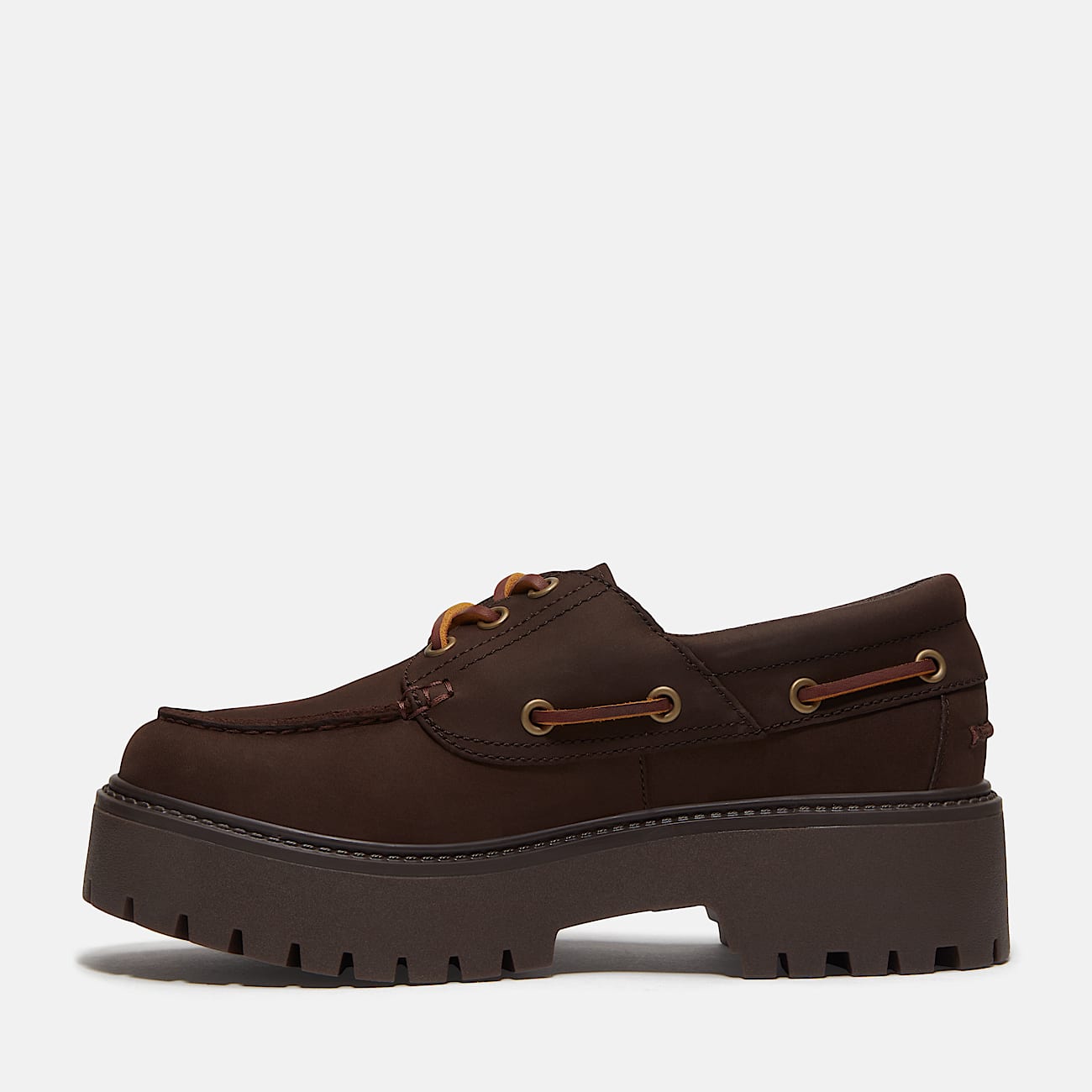 Womens Stone Street Platform Boat Shoe TBL Dark Brown Nubuck ALT6