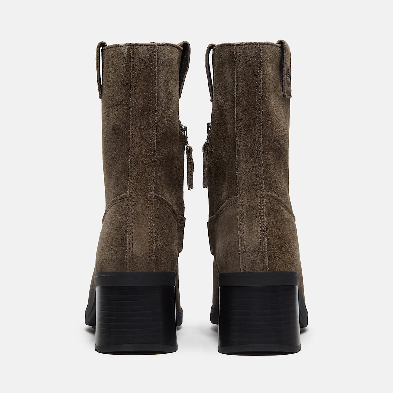 Botas Bellevaux con cierre lateral para Mujer TBL Gamuza marrn oscuro ALT5