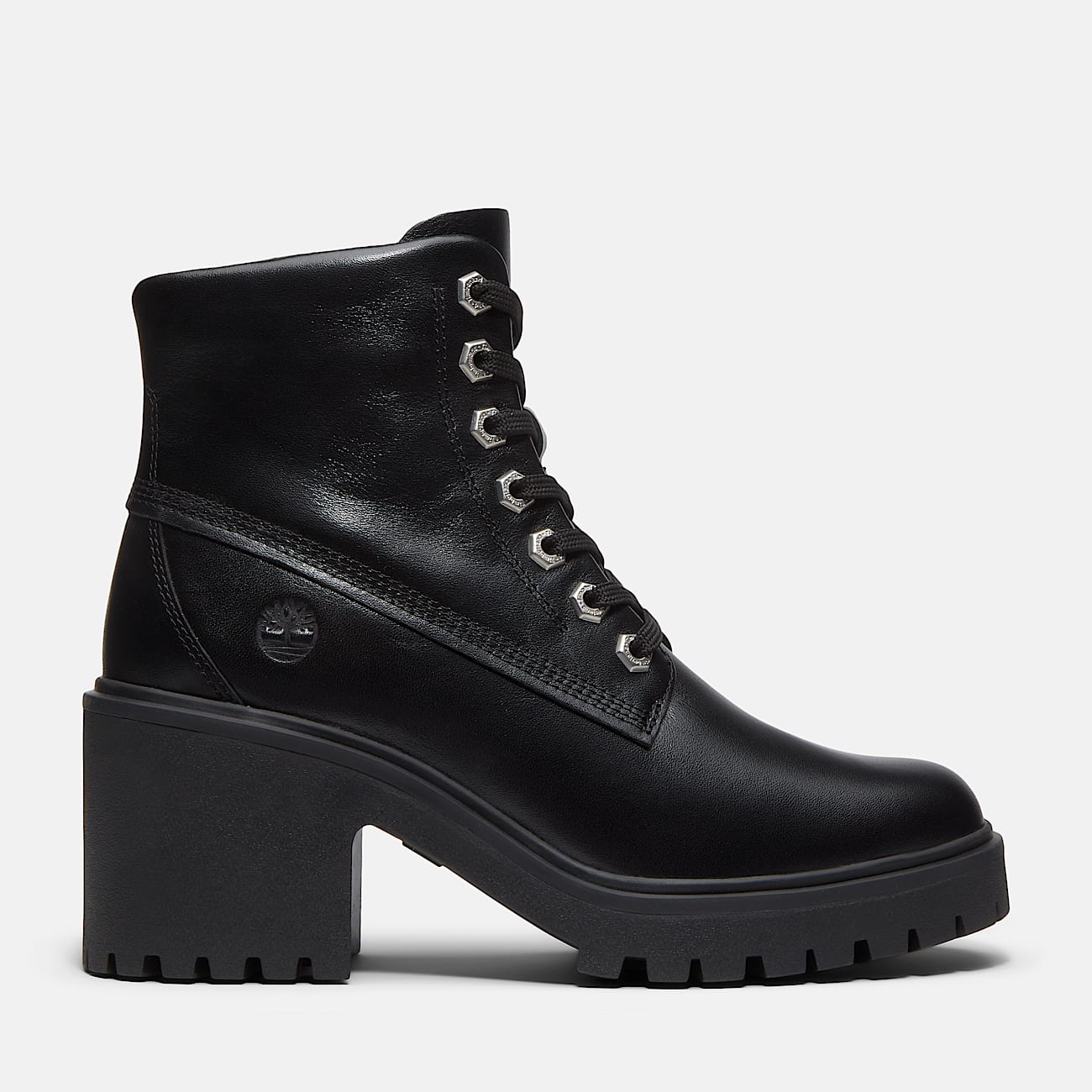 Botas Stone Heights Mid para Mujer TBL Piel de grano entero negro HERO