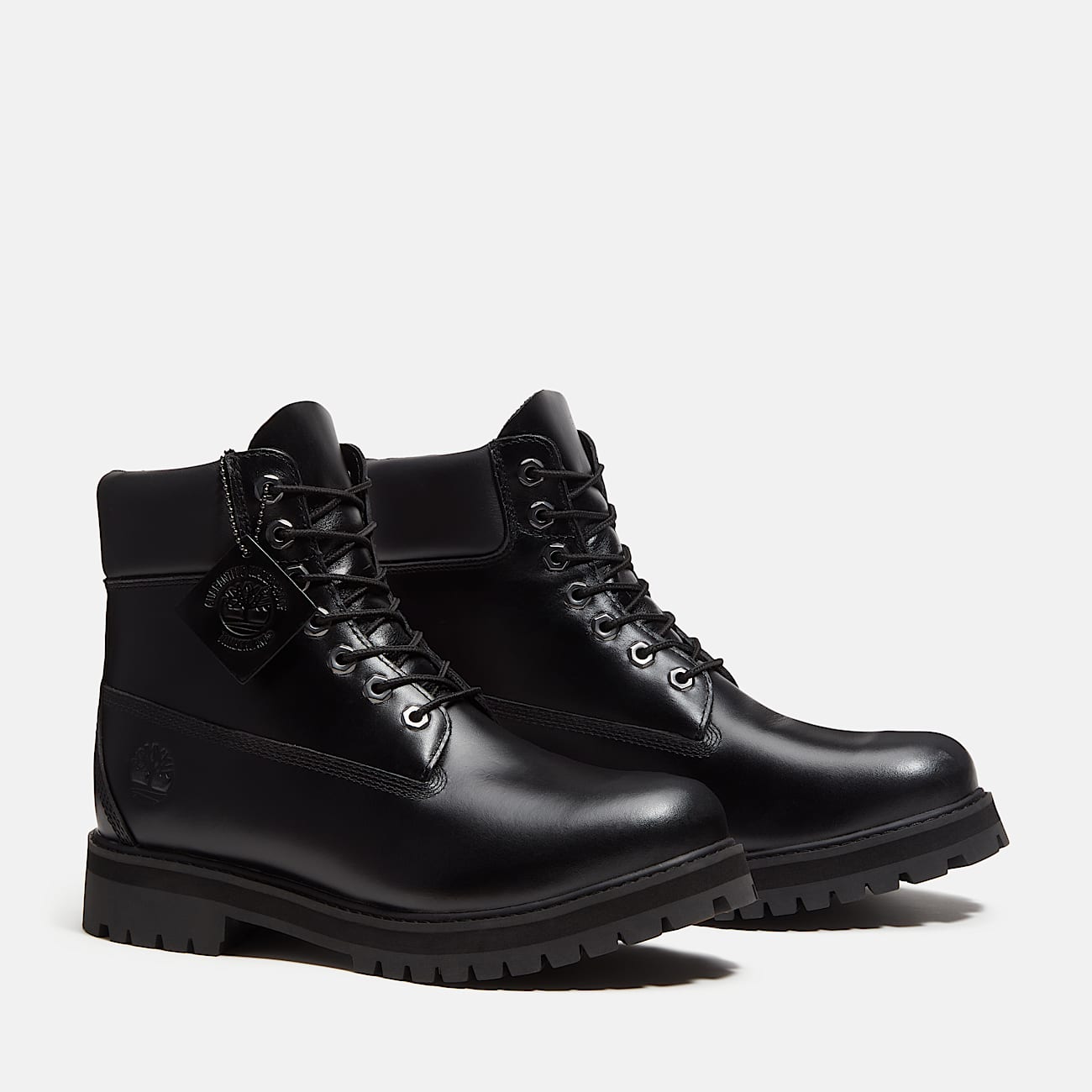 Botas Timberland Heritage de 6 pulgadas impermeables para Hombre TBL Piel de grano completo negro ALT4