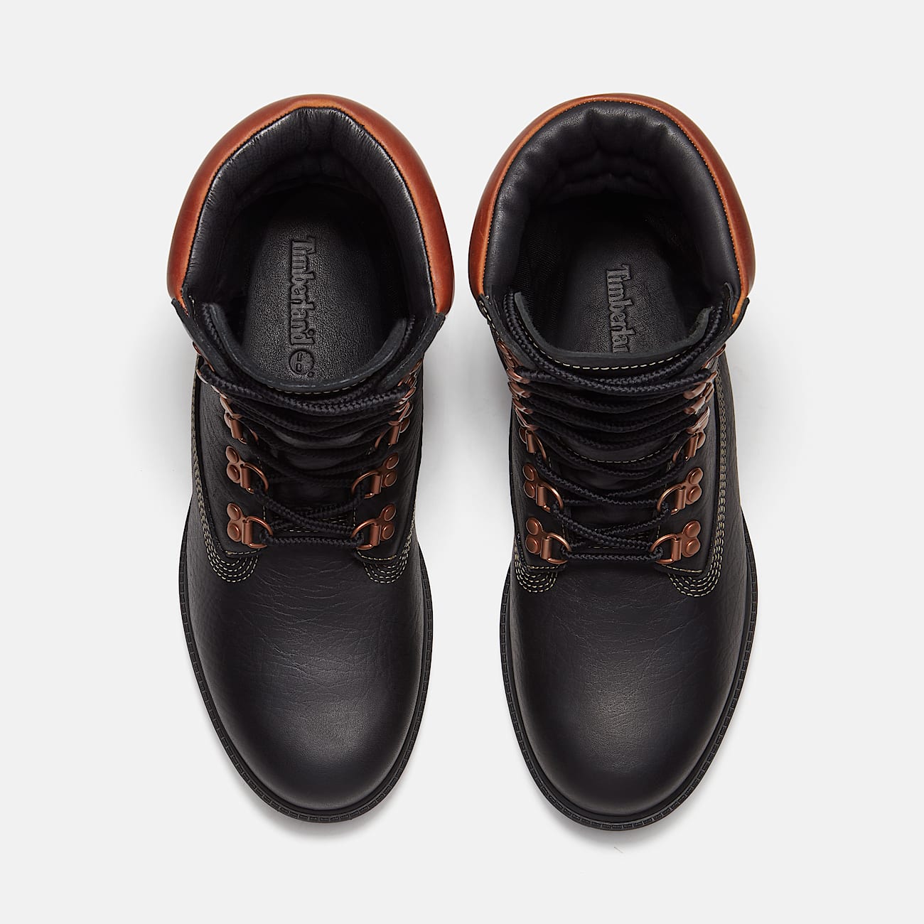 Mens Timberland Heritage Waterproof Super Boot TBL Black FullGrainRust ALT2