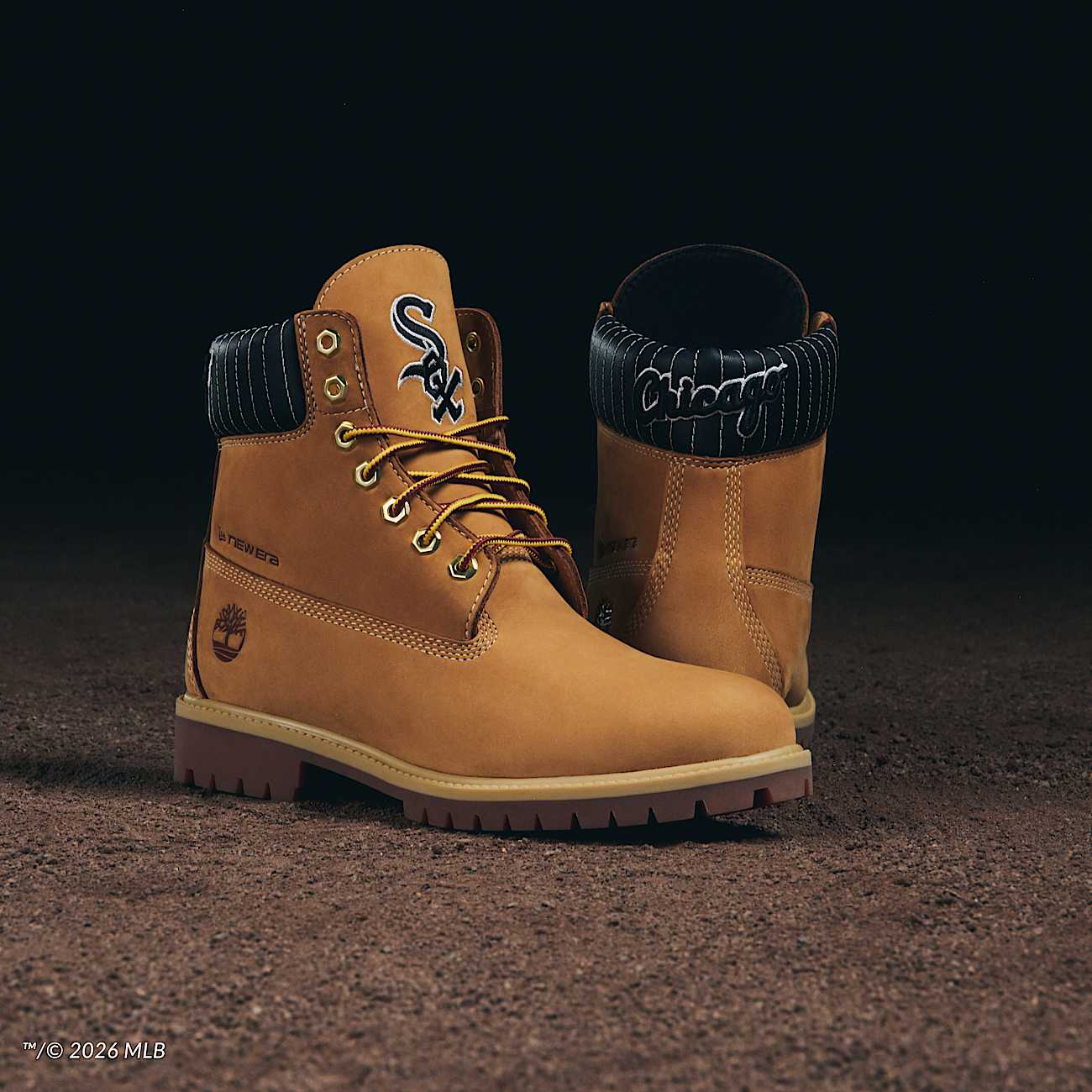 Botas impermeables Timberland Heritage de 6 pulgadas para Hombre TBL Nobuck color trigoRayas negras ALTA