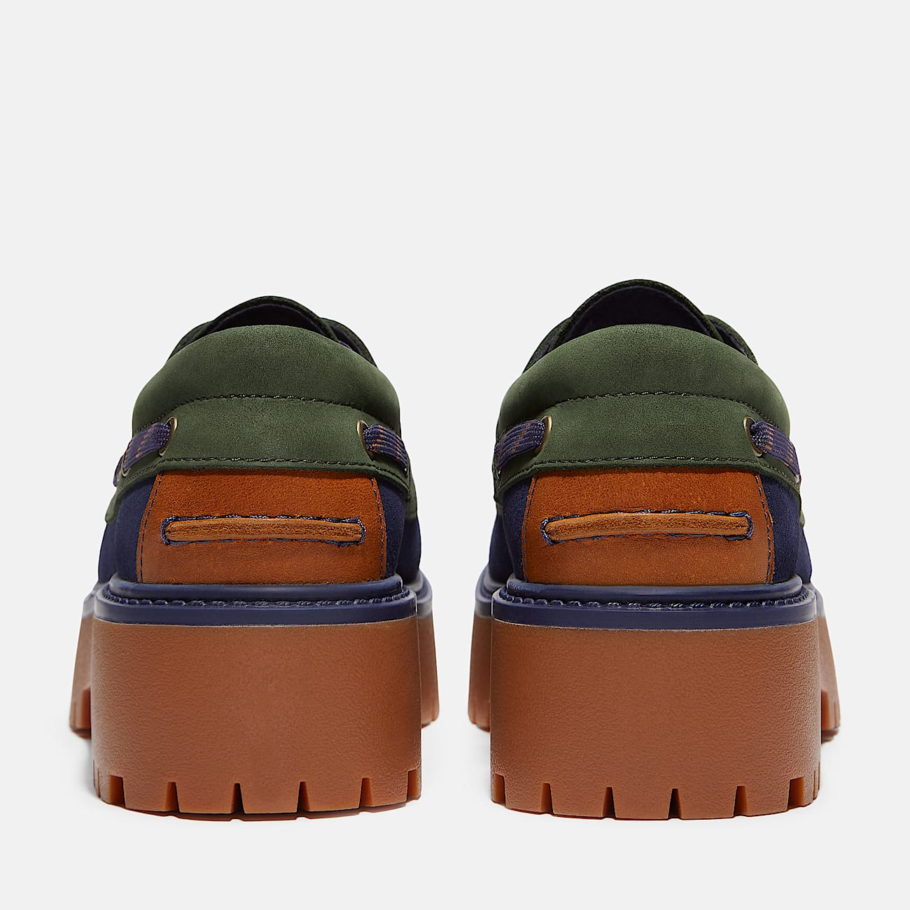Womens Stone Street Platform Boat Shoe TBL Dark Green NubuckDark Blue ALT5