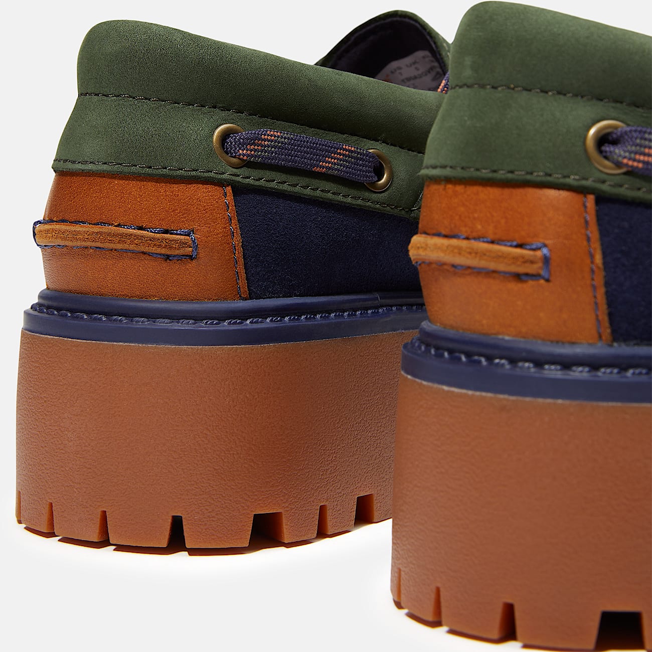 Womens Stone Street Platform Boat Shoe TBL Dark Green NubuckDark Blue ALT8