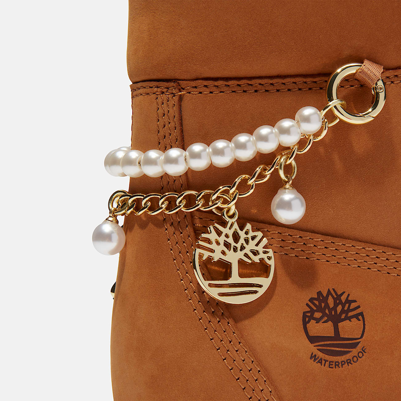 Womens Stone Street Platform 6Inch Waterproof Boot TBL Wheat Nubuck With Charms ALT7