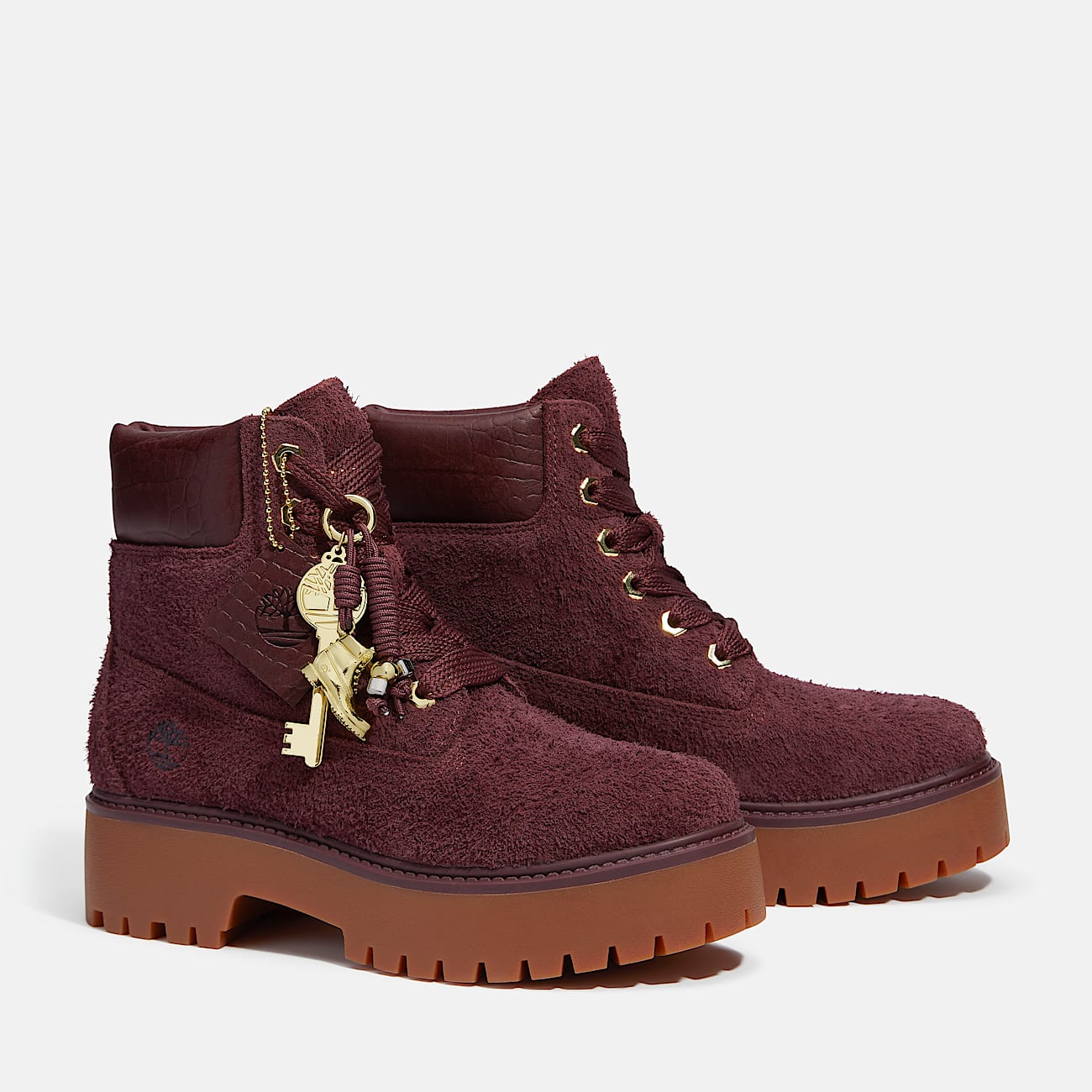 Botas con plataforma Stone Street de 6 pulgadas para Mujer TBL Gamuza borgoa ALT4