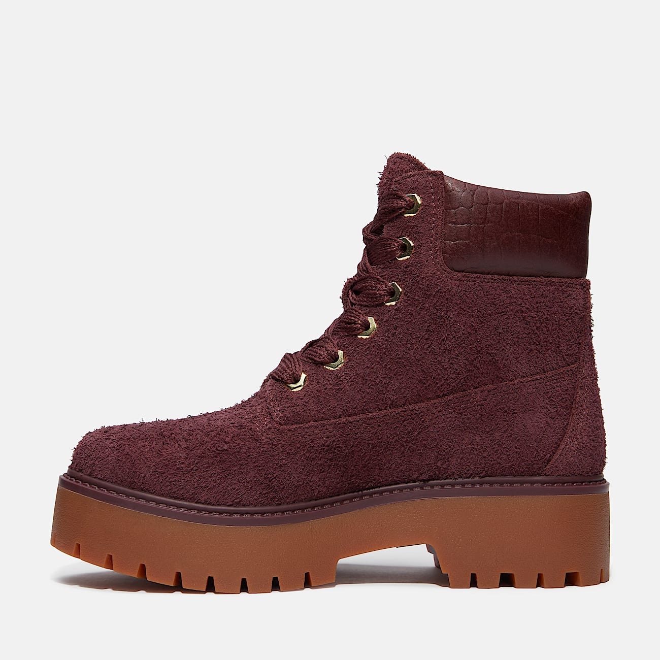 Botas con plataforma Stone Street de 6 pulgadas para Mujer TBL Gamuza borgoa ALT6