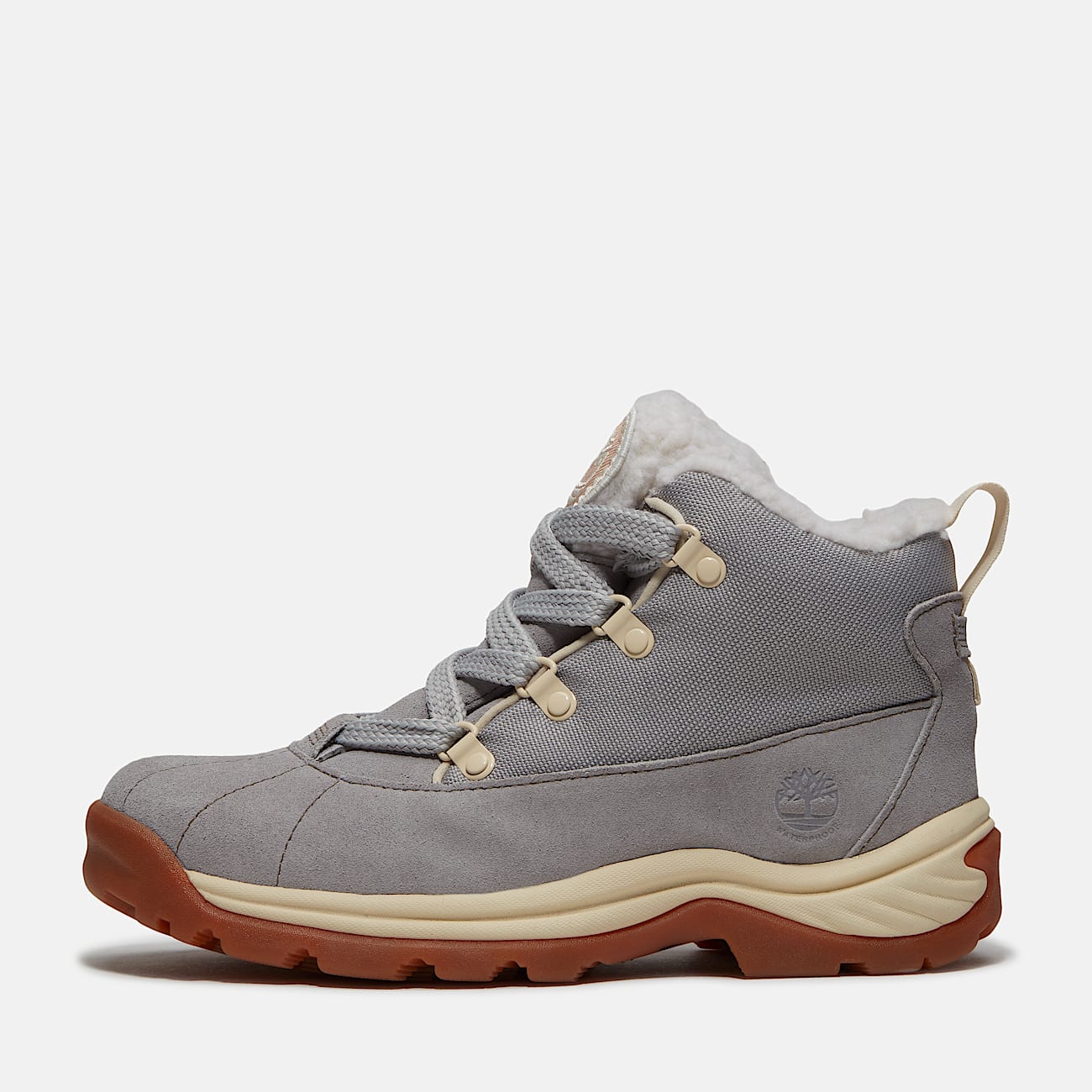 Womens White Ledge Mid Waterproof Boot TBL Light Grey Suede ALT8