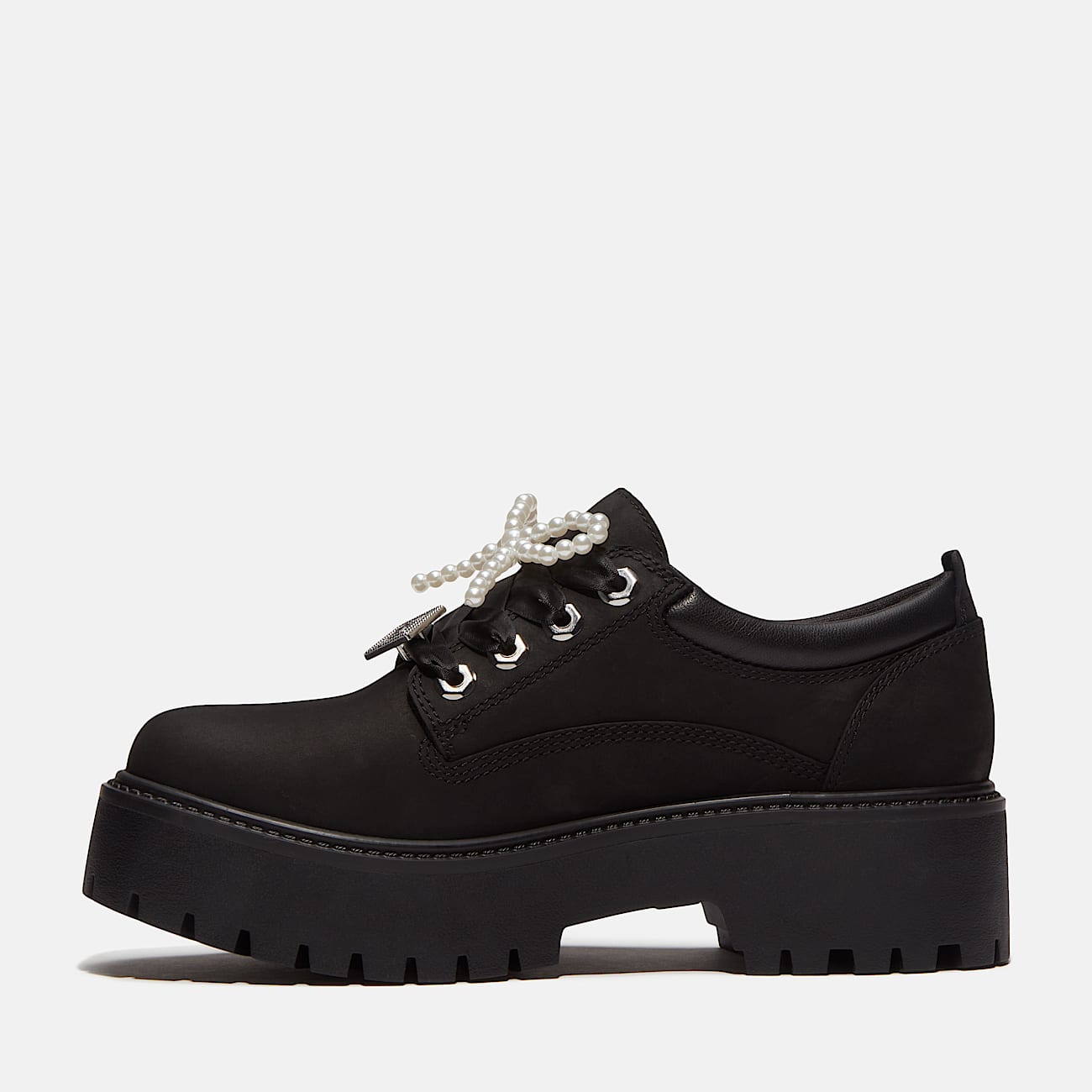 Womens Stone Street Platform Shoe TBL Black NubuckCharms ALT6