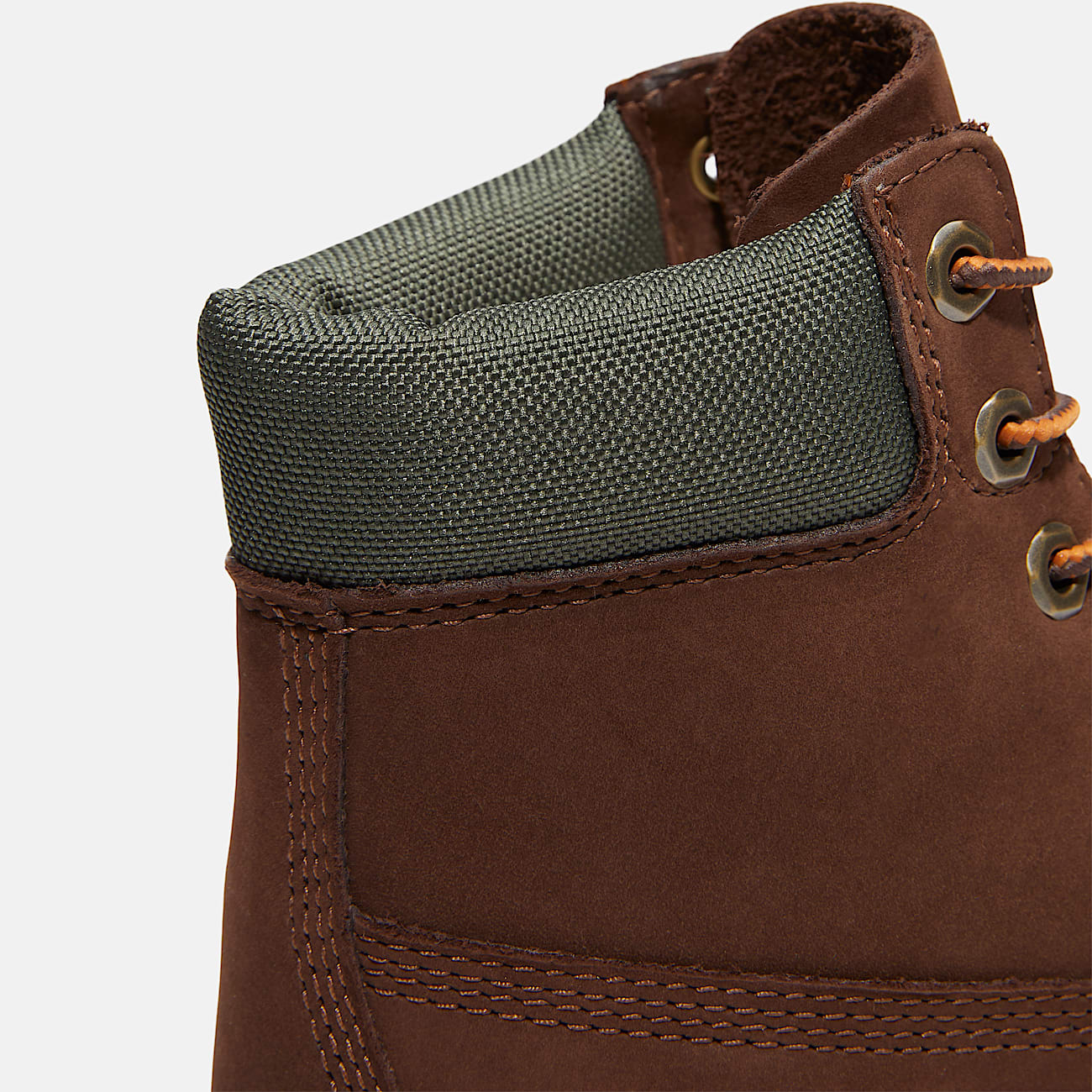Junior Timberland Premium 6Inch Waterproof Boot TBL Dark Brown NubuckGold ALT7