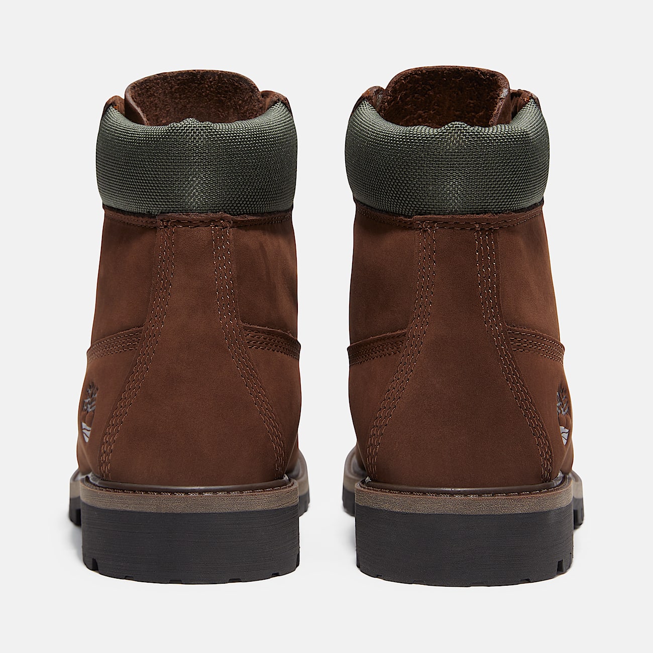Junior Timberland Premium 6Inch Waterproof Boot TBL Dark Brown NubuckGold ALT5