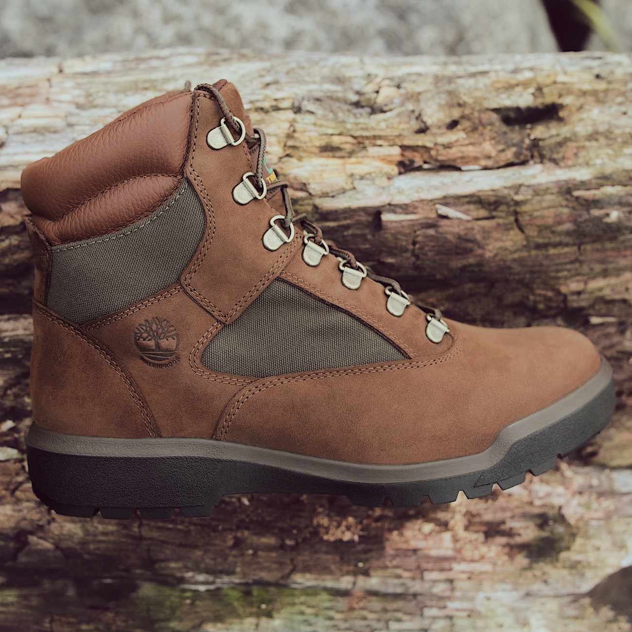 Botas de campo de media altura impermeable rediseada para Hombre TBL Nobuck marrn oscuro ALTA