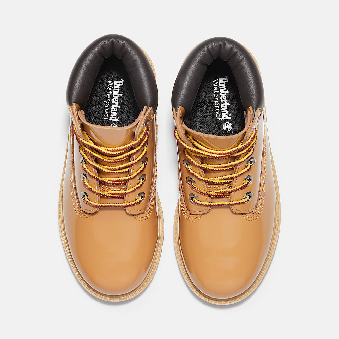 Youth Timberland Premium 6Inch Waterproof Boot TBL Wheat Patent leather ALT2