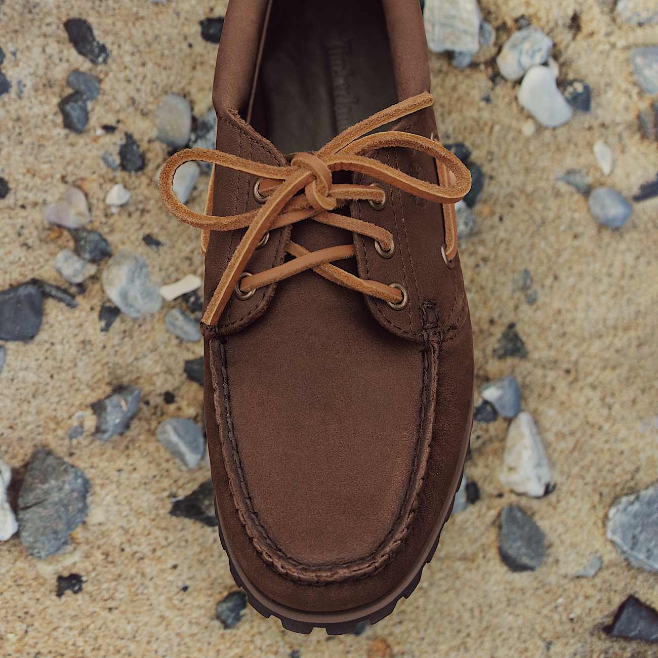 Womens Timberland Authentic 3Eye Boat Shoe TBL Dark Brown Nubuck ALTA
