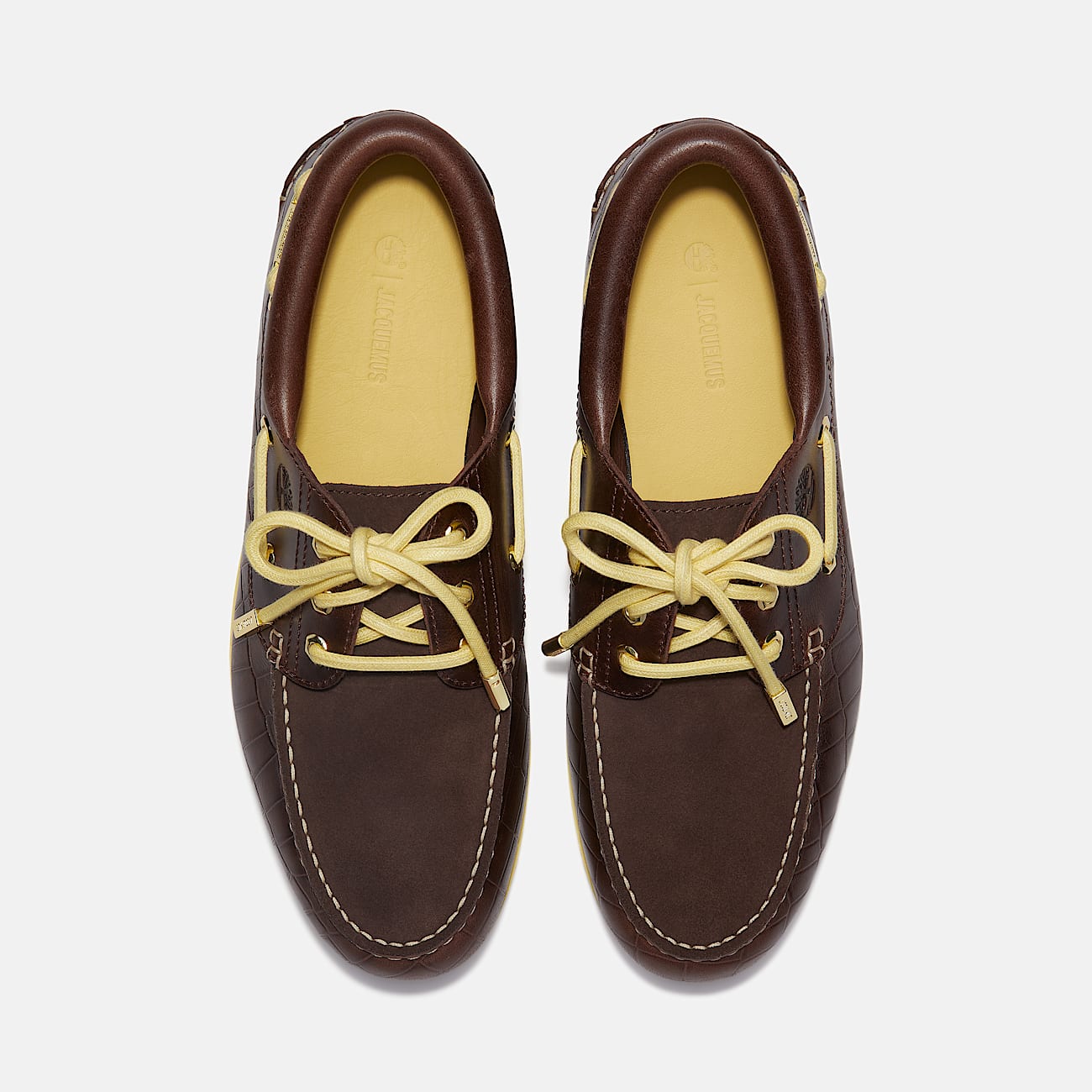 Timberland x Jacquemus Authentic Boat Shoe TBL Dark Brown Croc Embossed ALT2