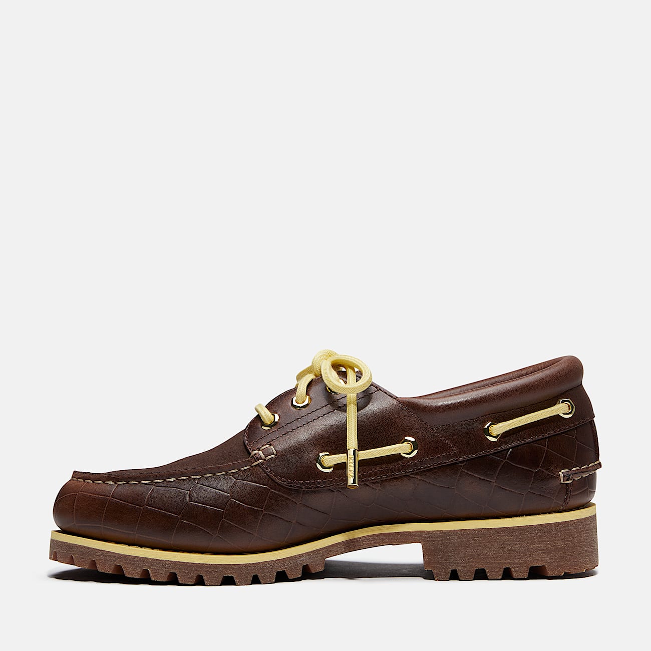 Timberland x Jacquemus Authentic Boat Shoe TBL Dark Brown Croc Embossed ALT6