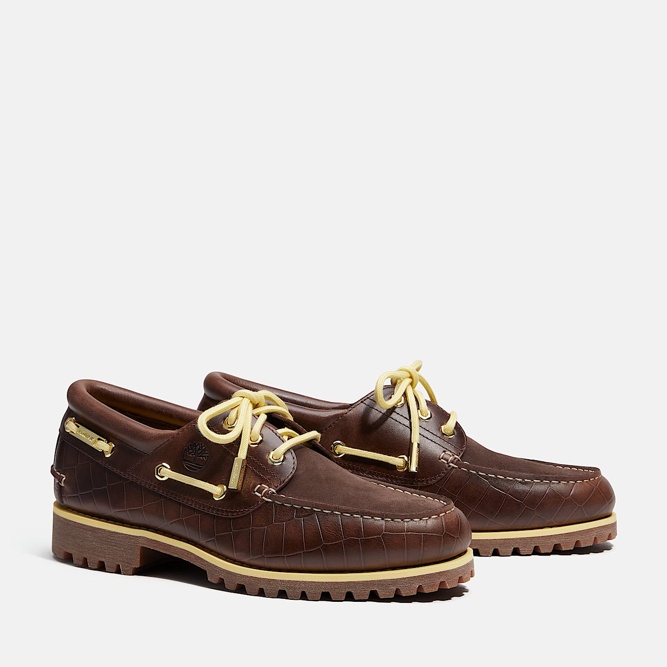 Timberland x Jacquemus Authentic Boat Shoe TBL Dark Brown Croc Embossed ALT4