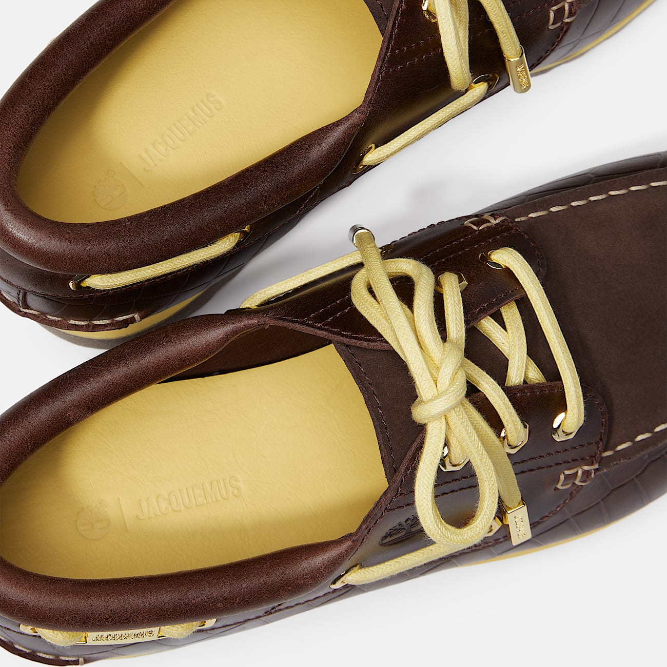 Timberland x Jacquemus Authentic Boat Shoe TBL Dark Brown Croc Embossed ALT8