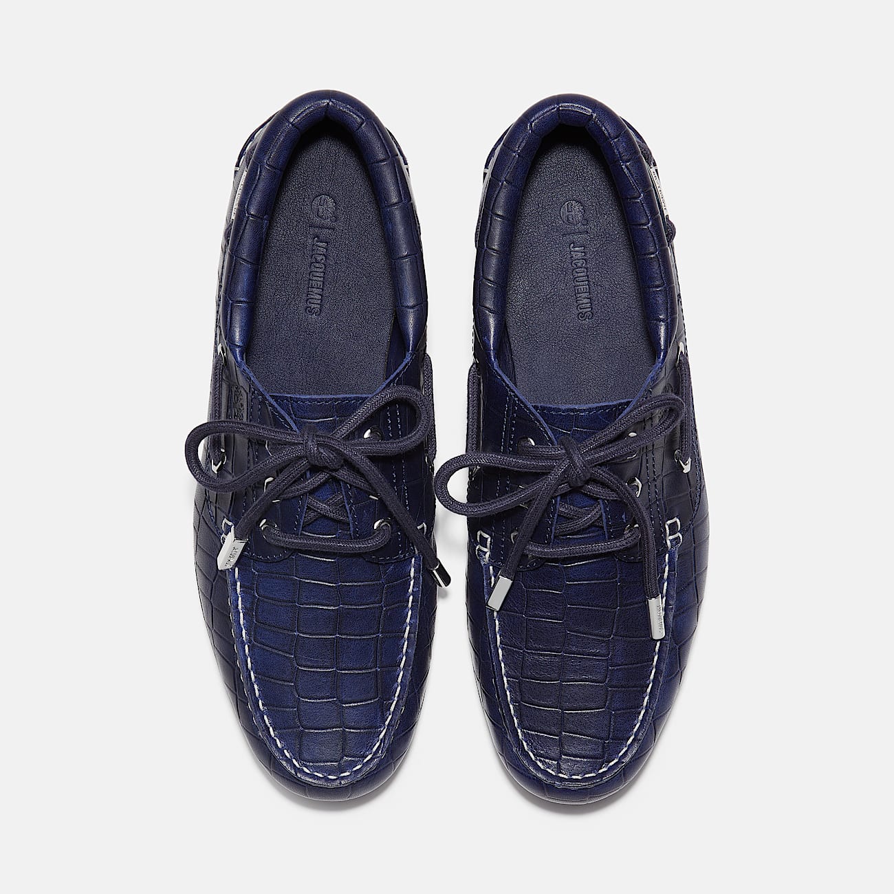 Timberland x Jacquemus Authentic Boat Shoe TBL Navy Croc Embossed ALT2