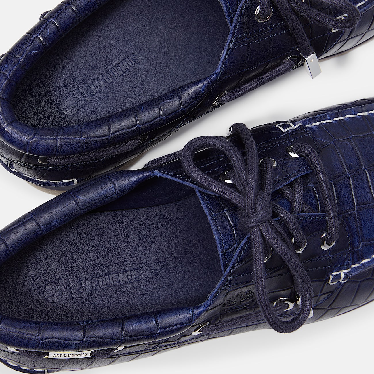 Timberland x Jacquemus Authentic Boat Shoe TBL Navy Croc Embossed ALT10