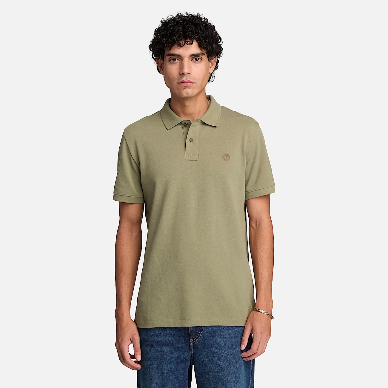 Mens Oyster River Regular ShortSleeve Polo TBL Deep Lichen Green ALT1