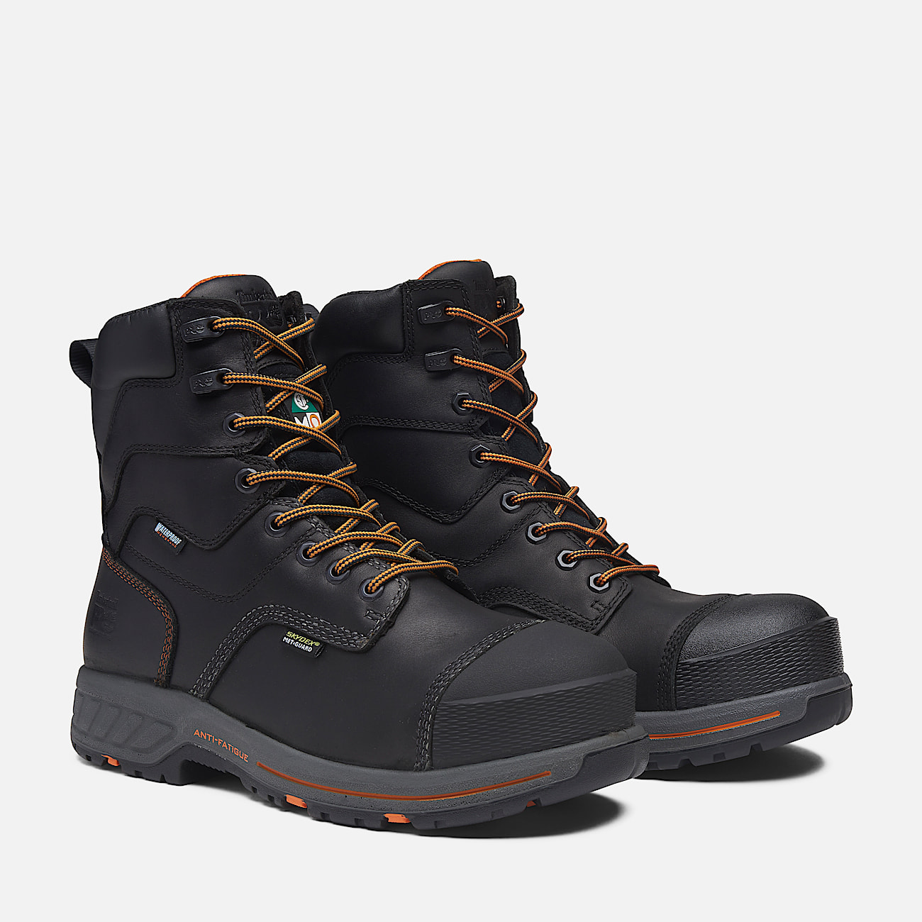 Mens Timberland PRO Endurance HD 8 Waterproof MetGuard CompToe Work Boot TBL Black ALT4