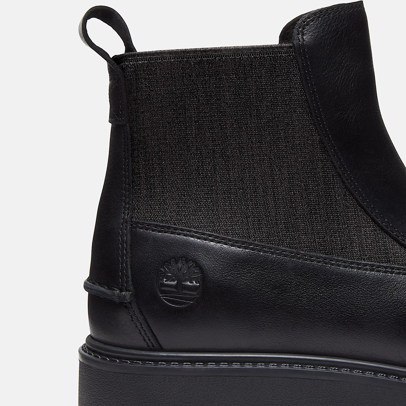Botas Chelsea con plataforma Stone Street para Mujer TBL Piel de grano entero negro ALT7