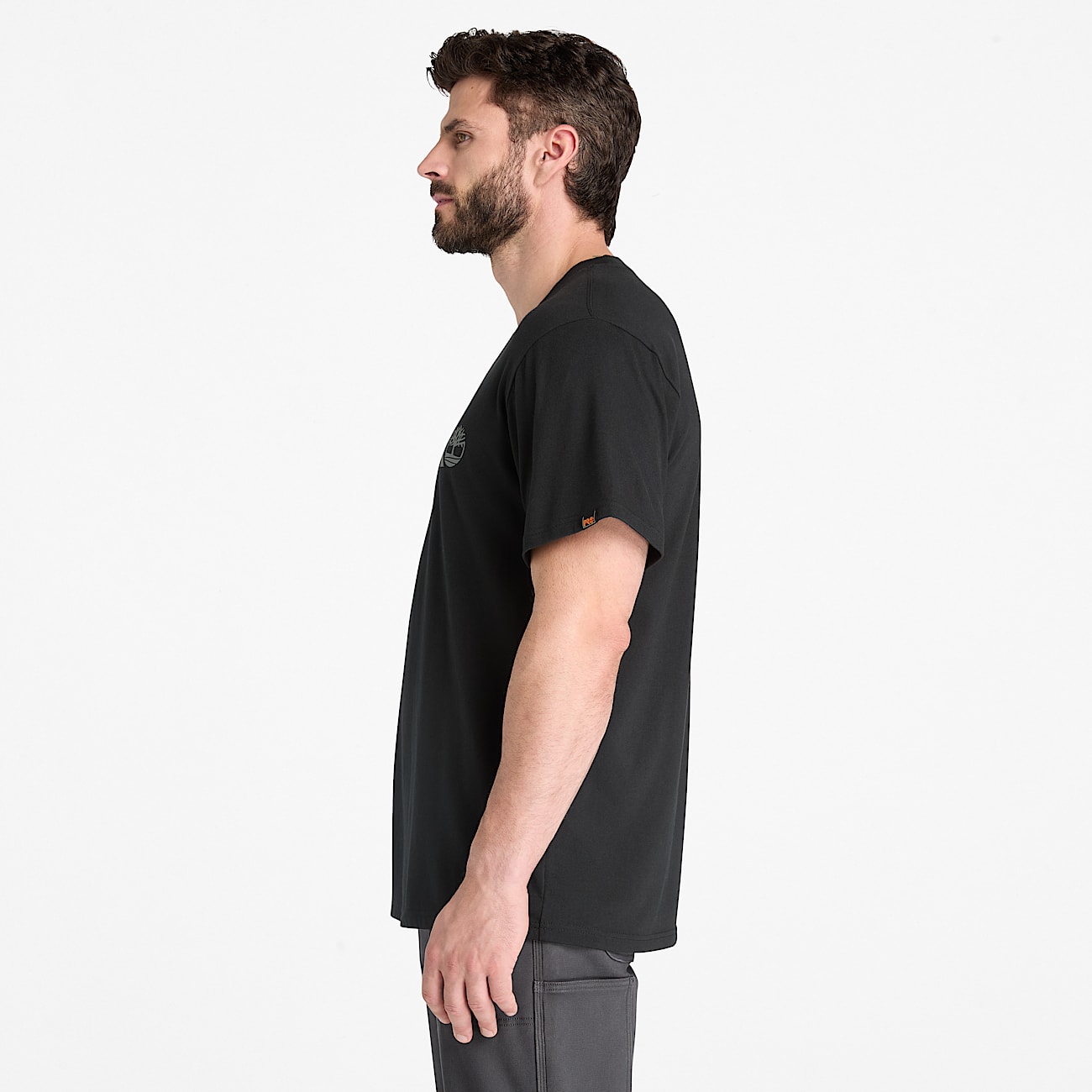 Mens Timberland PRO Logo ShortSleeve TShirt TBL Jet Black ALT7