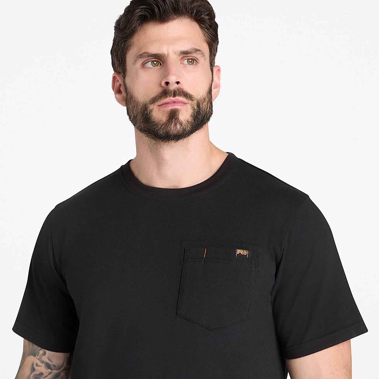Mens Timberland PRO ShortSleeve Pocket TShirt TBL Jet Black ALT3