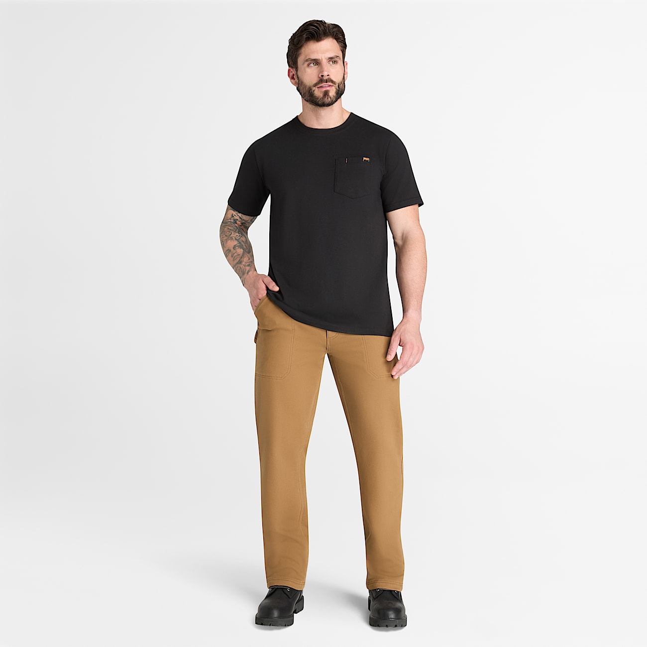 Mens Timberland PRO Bonded Stretch Canvas Work Pant TBL Dark Wheat ALT2