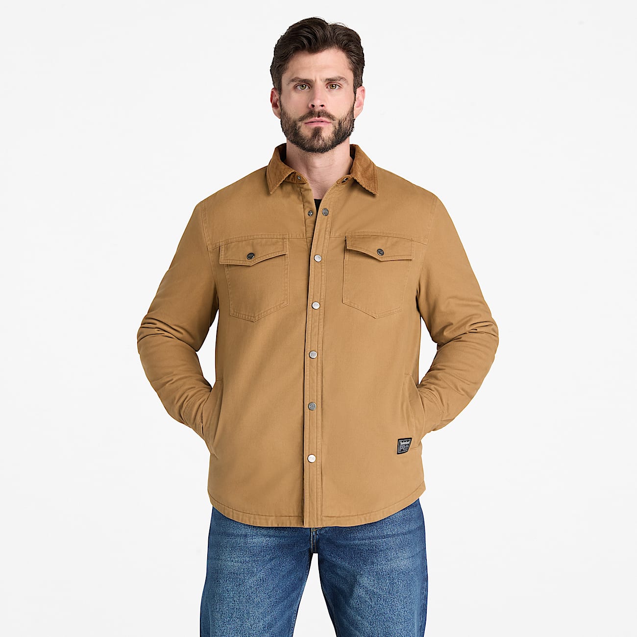 Mens Timberland PRO FleeceLined Shirt Jacket TBL Dark Wheat ALT1