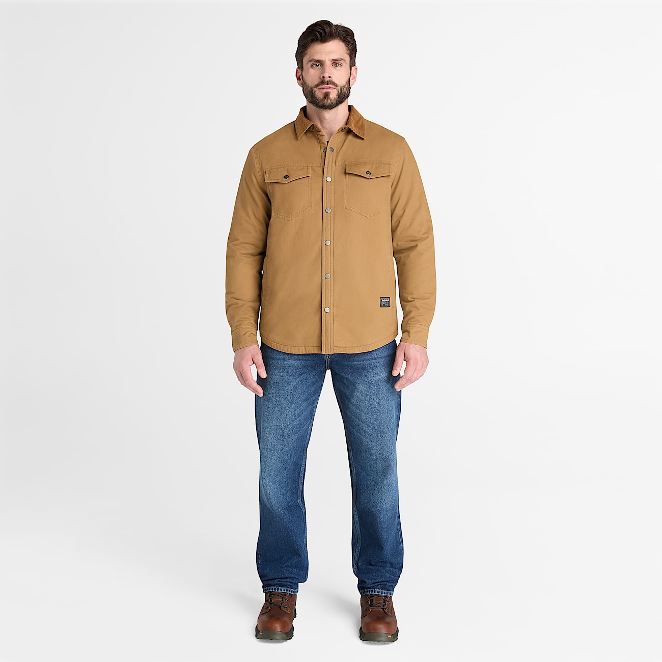 Mens Timberland PRO FleeceLined Shirt Jacket TBL Dark Wheat ALT2