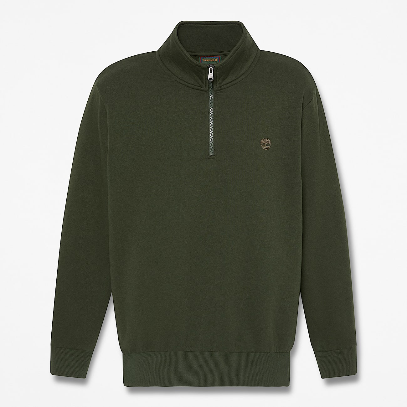 Mens Oyster River QuarterZip Sweatshirt TBL Dark Green HERO