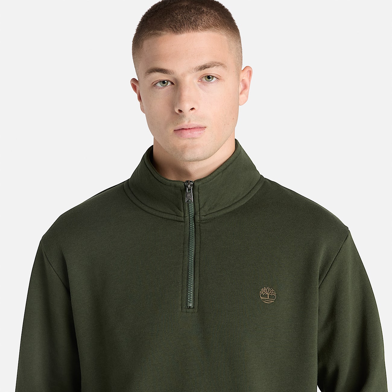 Sudadera con cierre de un cuarto Oyster River para Hombre TBL Verde oscuro ALT3