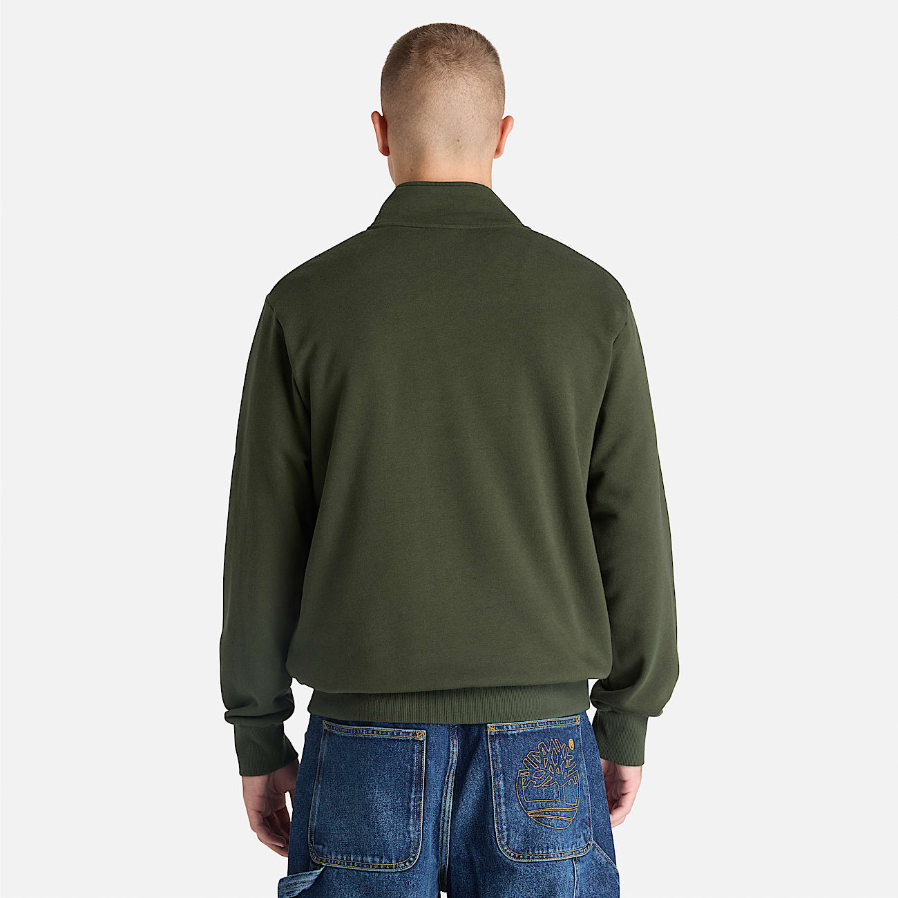 Sudadera con cierre de un cuarto Oyster River para Hombre TBL Verde oscuro ALT8