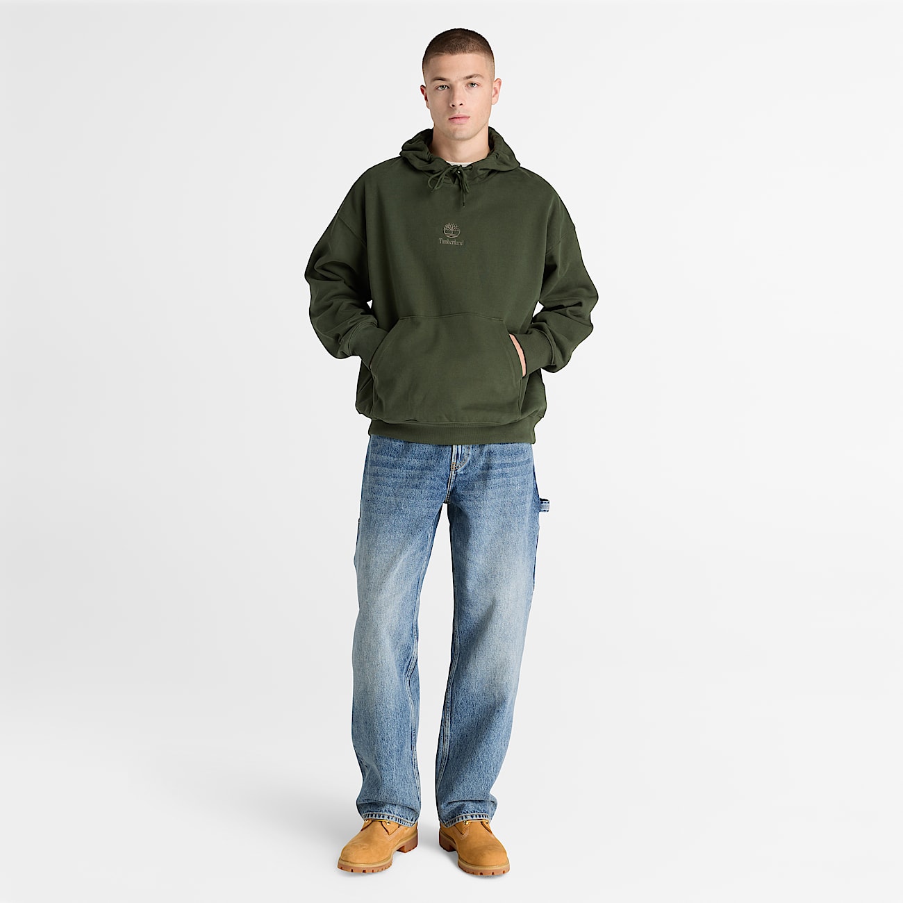 Sudadera con gorro Shorewood Heavyweight Core para Hombre TBL Verde oscuro ALT2